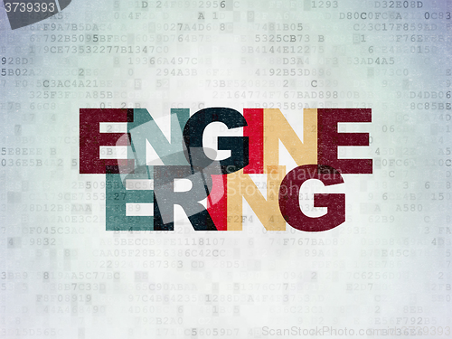 Image of Science concept: Engineering on Digital Paper background