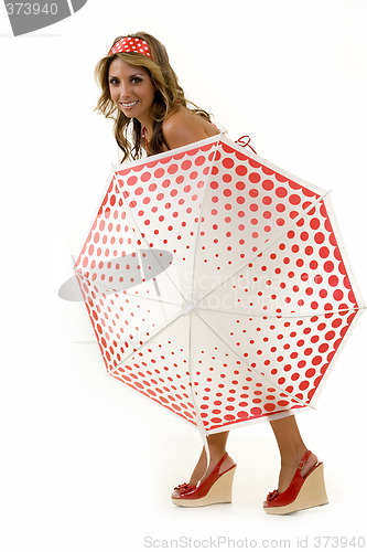 Image of Posing with an umbrella