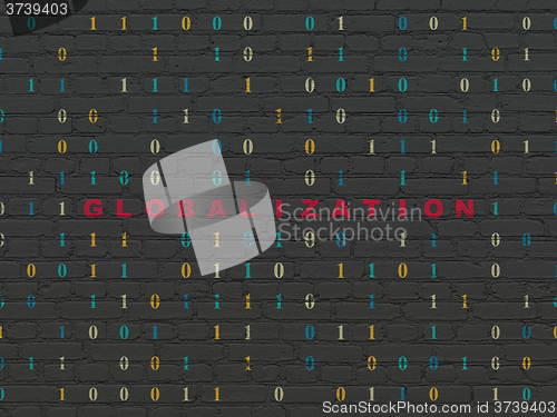 Image of Business concept: Globalization on wall background