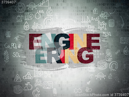 Image of Science concept: Engineering on Digital Paper background