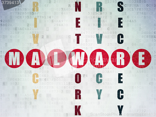 Image of Protection concept: Malware in Crossword Puzzle