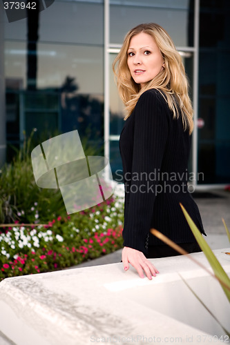Image of Woman outside office