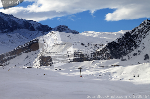 Image of Ski resort at evening