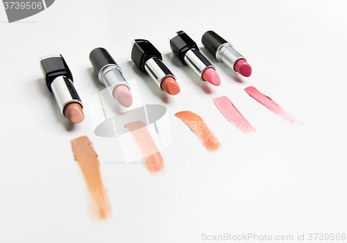 Image of close up of lipsticks range