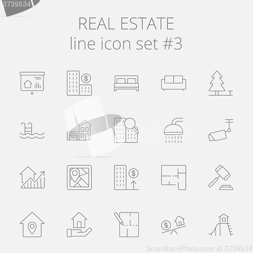 Image of Real estate icon set.