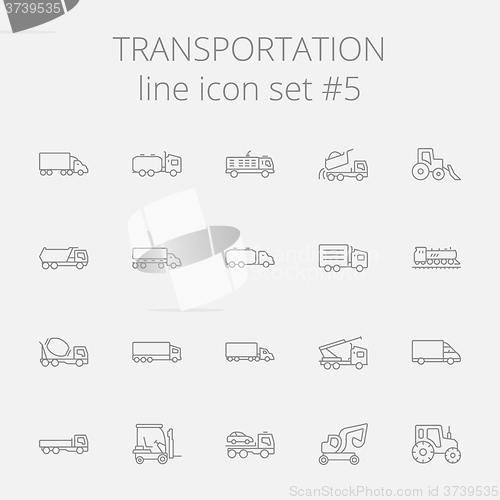 Image of Transportation icon set.