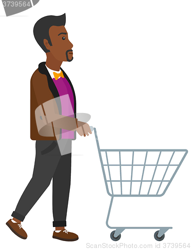 Image of Customer with trolley.