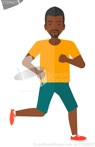 Image of Sportive man jogging.