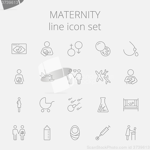 Image of Maternity icon set.