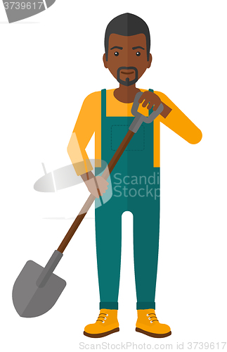 Image of Farmer with spade.