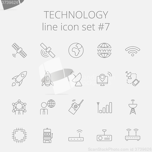 Image of Technology icon set.