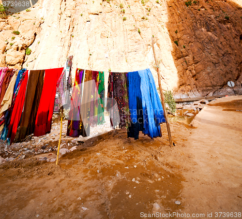 Image of  in todra gorge morocco africa and scarf shop