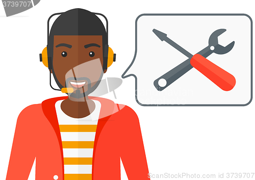 Image of Operator of technical support.