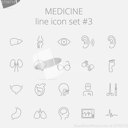 Image of Medicine icon set.