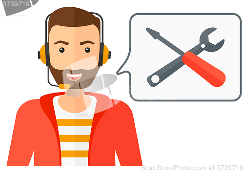 Image of Operator of technical support.