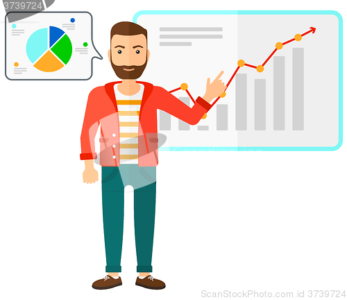 Image of Businessman presenting report.