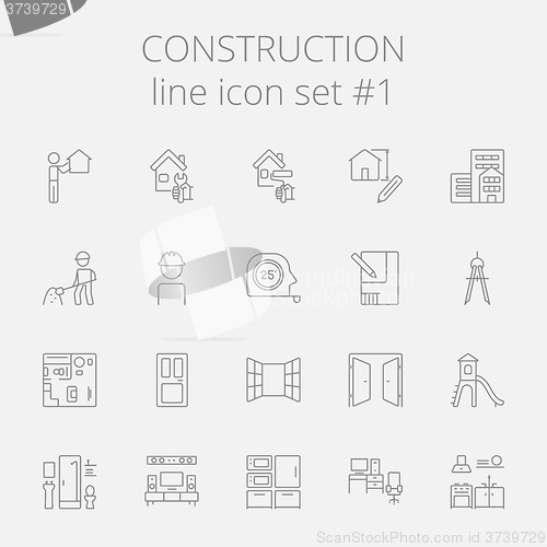 Image of Construction icon set.