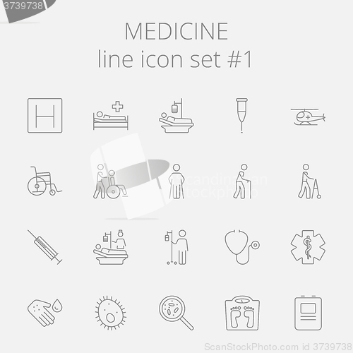 Image of Medicine icon set.