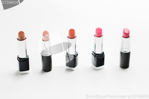 Image of close up of lipsticks range