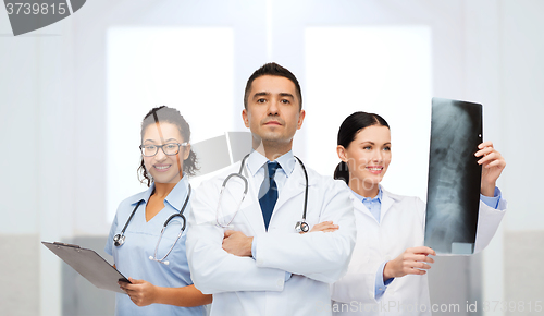 Image of group of doctors at hospital