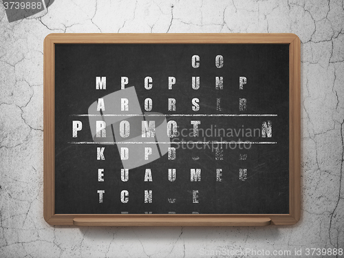 Image of Advertising concept: Promotion in Crossword Puzzle