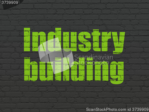 Image of Industry concept: Industry Building on wall background