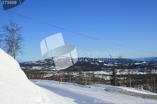 Image of Winter landscape and walkway