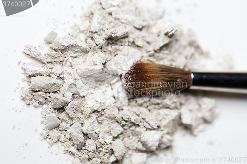 Image of close up of makeup brush and eyeshadow