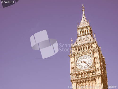 Image of Retro looking Big Ben in London