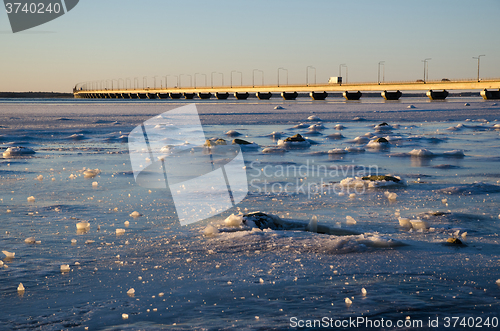 Image of Icescape by the bridge