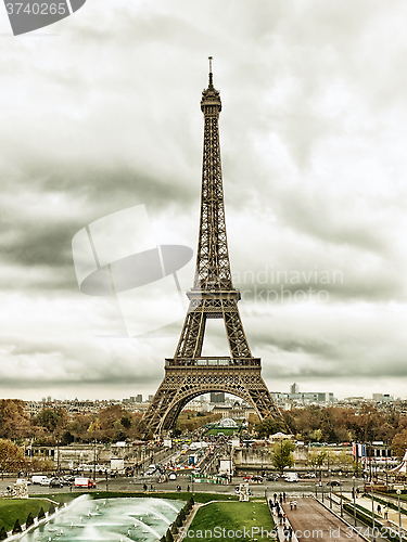 Image of Paris cityscape with Eiffel tower