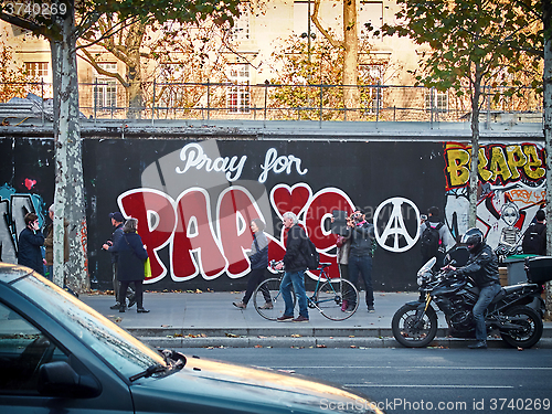 Image of Pray for Paris inscription