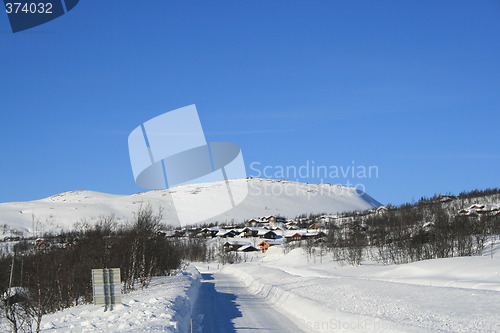 Image of Mountain cabins in winter