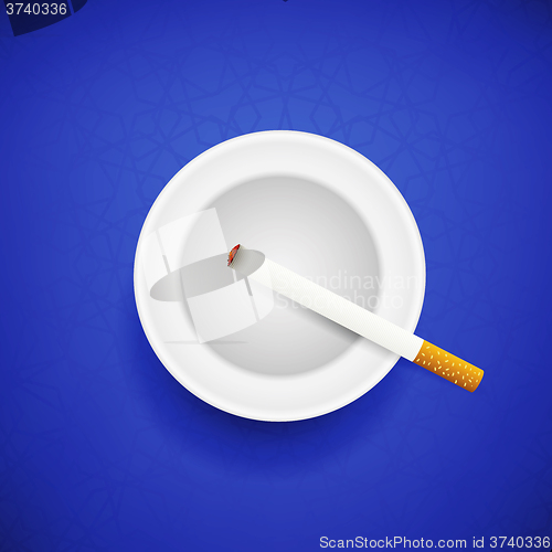 Image of Cigarette and Ashtray