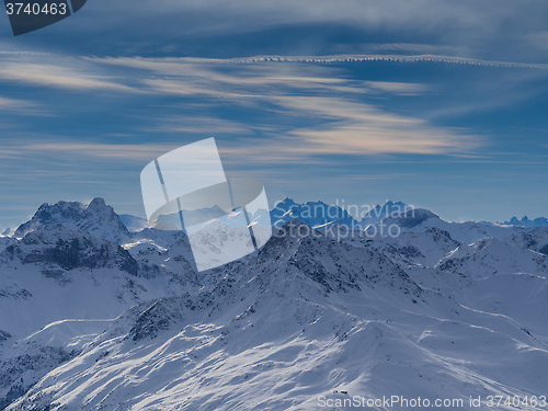 Image of Parsenn mountains around Davos