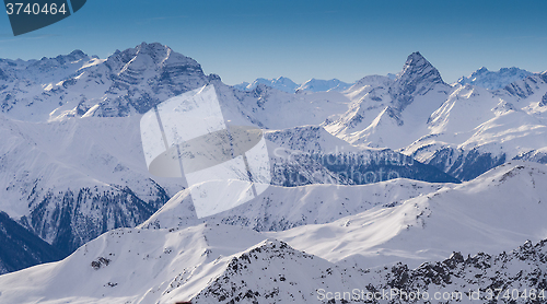 Image of Parsenn mountains around Davos