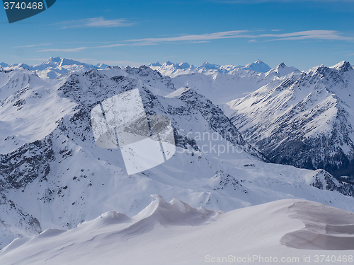 Image of Parsenn mountains around Davos