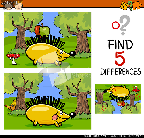 Image of differences task for children