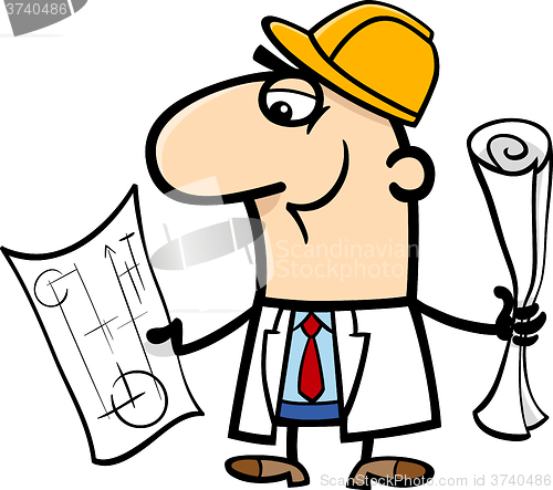 Image of engineer cartoon illustration