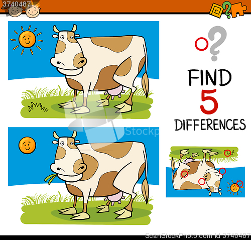 Image of differences task for children