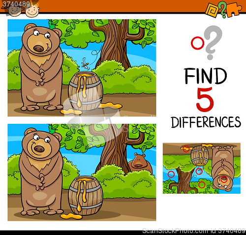 Image of find differences task for kids
