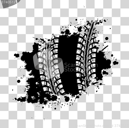 Image of Tire track background