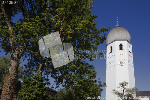 Image of Dome of Benedictine monastery Frauenchiemsee in Bavaria, Germany