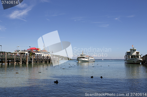 Image of Steamships at Bavarian lake Chiemsee, Germany