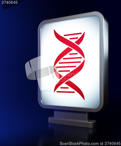 Image of Health concept: DNA on billboard background
