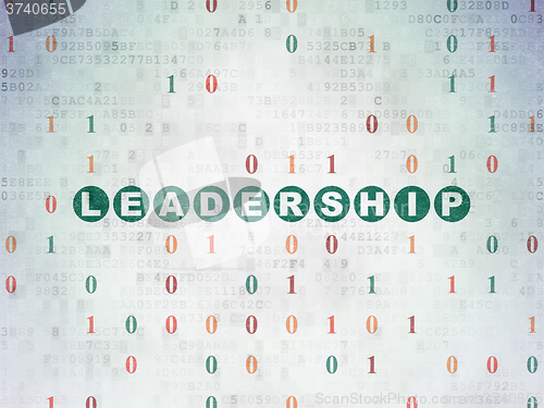Image of Finance concept: Leadership on Digital Paper background