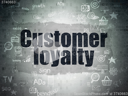 Image of Marketing concept: Customer Loyalty on Digital Paper background