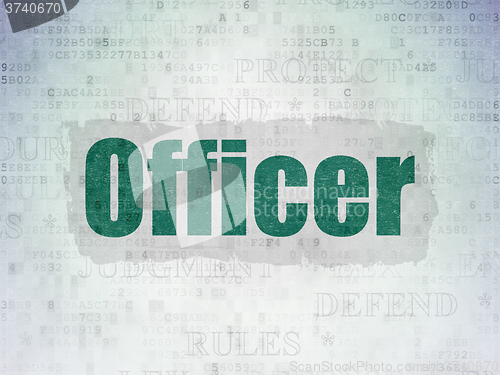 Image of Law concept: Officer on Digital Paper background