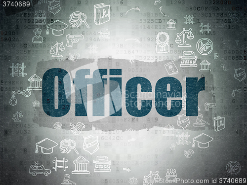 Image of Law concept: Officer on Digital Paper background