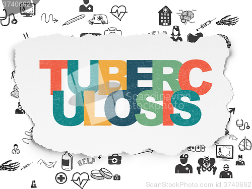 Image of Health concept: Tuberculosis on Torn Paper background